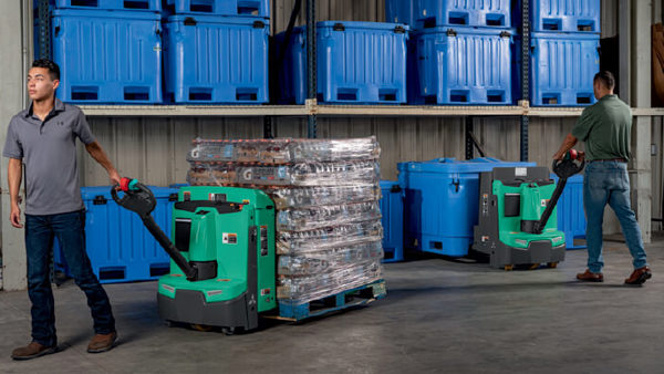 Mitsubishi-Forklift-Truck-consider-fast-charging-battery-walkie-pallet-truck